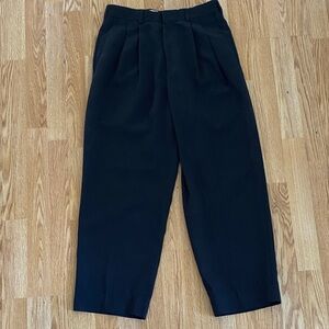 Classic Black Pleated Trousers